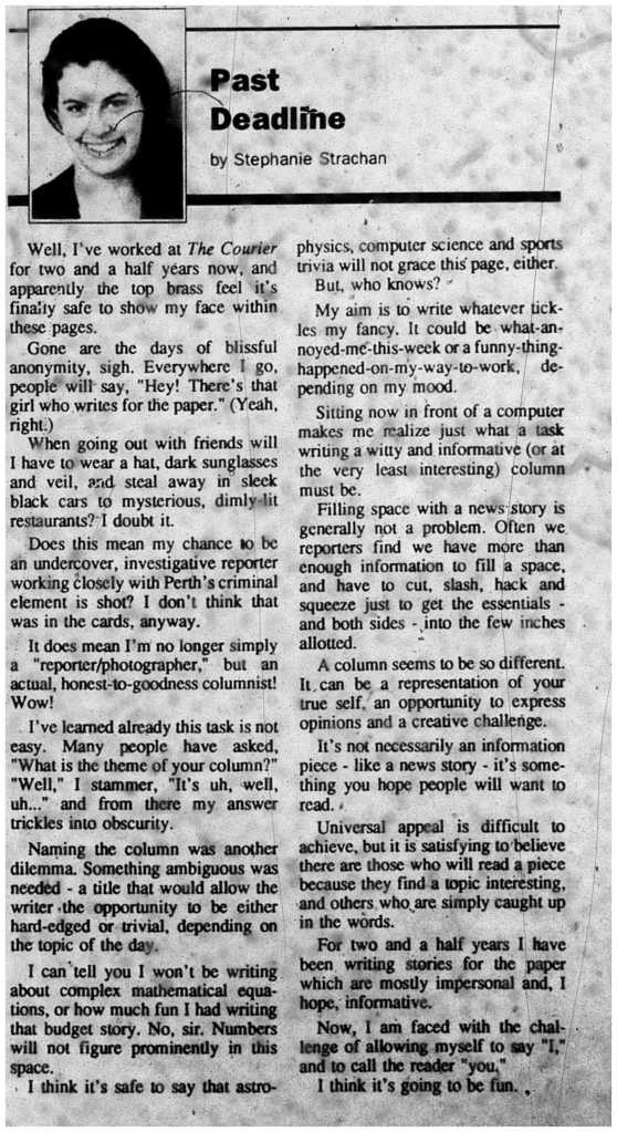 Perth Courier Nov 22, 1995 A3